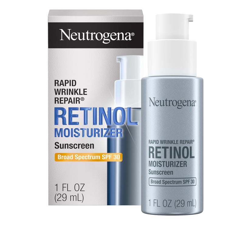 Neutrogena Rapid Wrinkle Repair Face Moisturizer SPF 30, 1 fl. oz | Retinol & Hyaluronic Acid, Anti-Aging Daily Face Cream, Smooths Fine Lines Wrinkles & Dark Spots