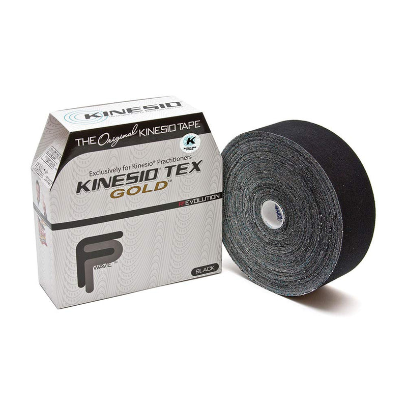 [Australia] - Kinesio Taping - Elastic Therapeutic Athletic Tape Tex Gold FP - Bulk Roll - Black ‚Äì 2 in. x 103 ft 