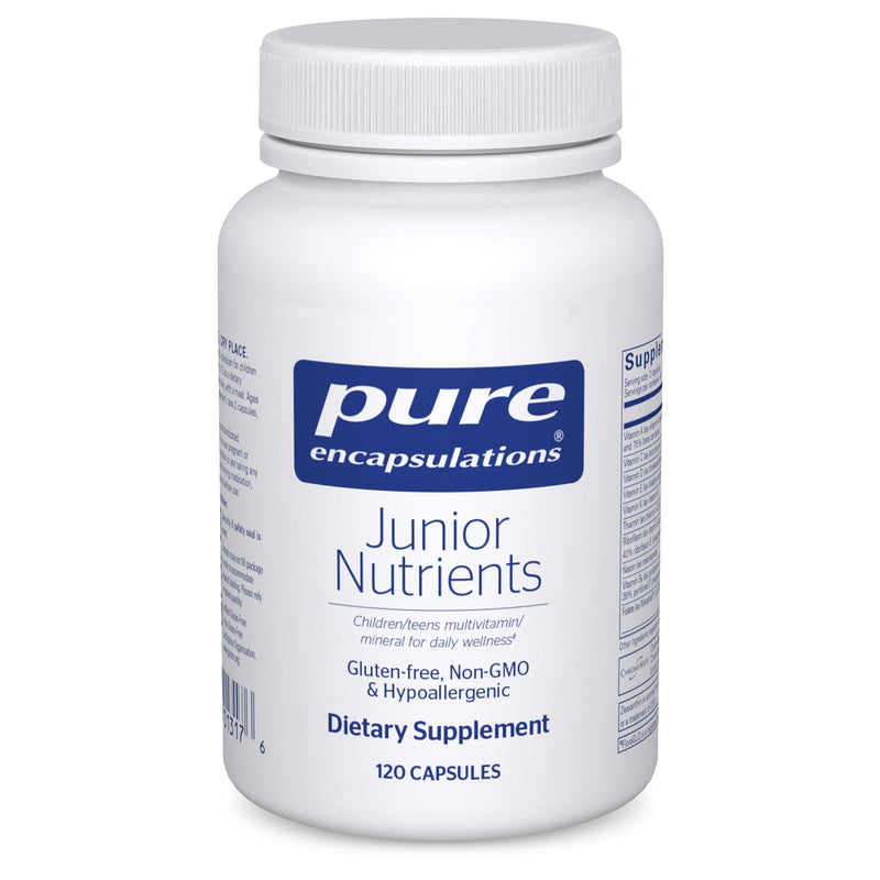 Pure Encapsulations Junior Nutrients, 120 Capsules | Kids and Teens Multivitamin, Without Iron, with Calcium, Vitamin D3 and Vitamin C, Non-GMO and Vegetarian