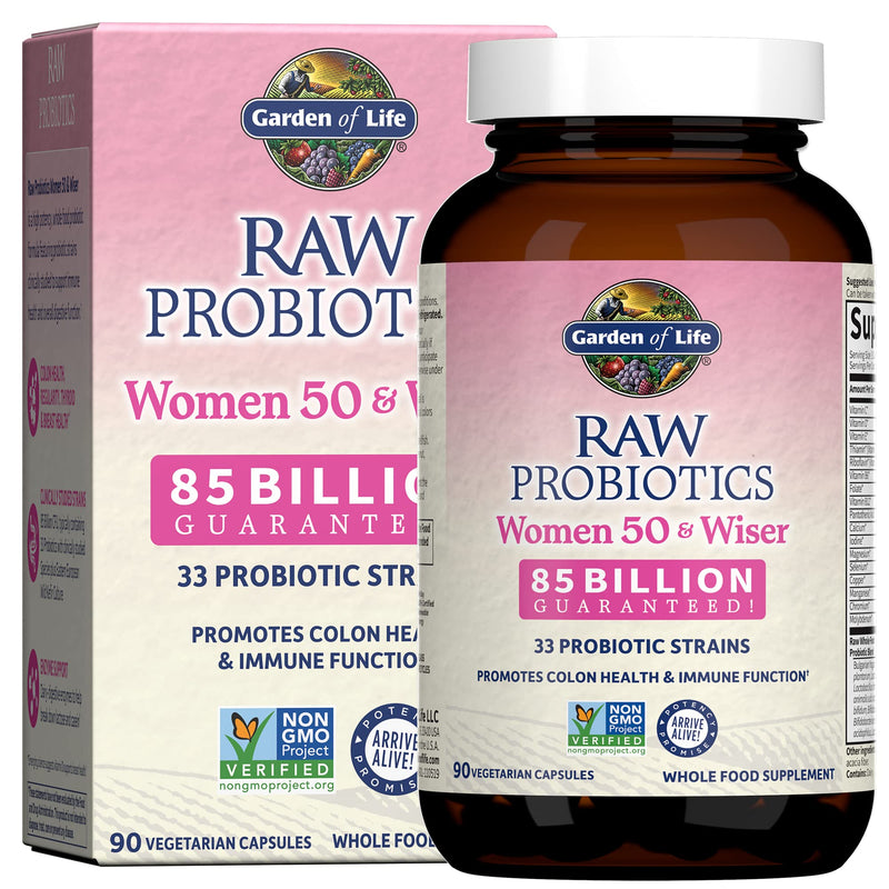 Garden of Life Raw Probiotics Women 50+, 85 Billion CFU, 1 Month Supply