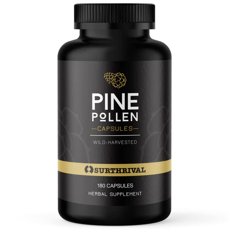 [Australia] - Surthrival: Pine Pollen Powder Capsules (180 Count), Wild Harvested, Energy & Endurance Restoration Capsules 180ct 