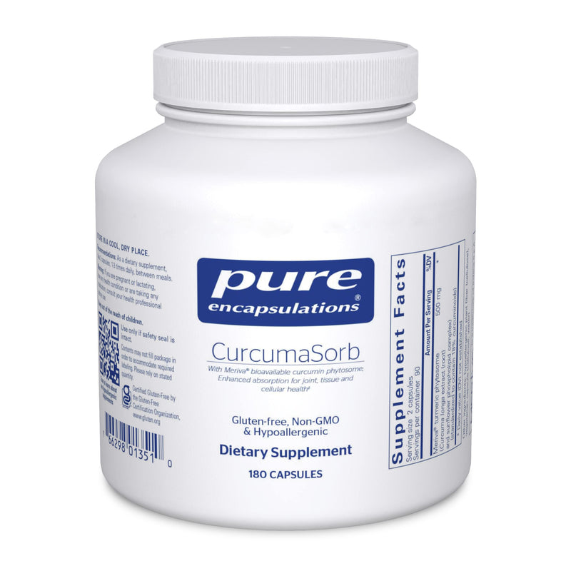 [Australia] - Pure Encapsulations CurcumaSorb 180's - Meriva Curcumin Phytosome - Supports Joint Health* - Gluten Free & Non-GMO - 180 Capsules 180 Count (Pack of 1) 