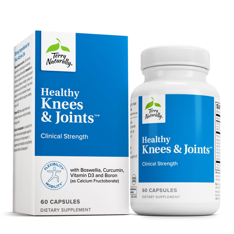 [Australia] - Terry Naturally Healthy Knees & Joints - Dietary Supplement to Support Bone Health & Joint Flexibility - Healthy Knee & Hip Aid with Calcium Fructoborate - 60 Capsules 60 Count (Pack of 1) 