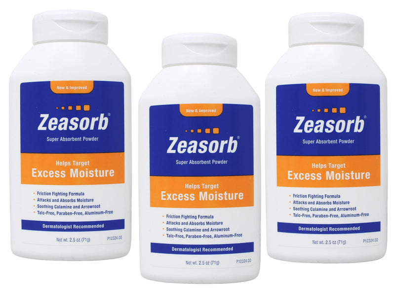 ZEASORB Powder 2.5 OZ (3 Pack) Scented 2.5 Ounce (Pack of 3)