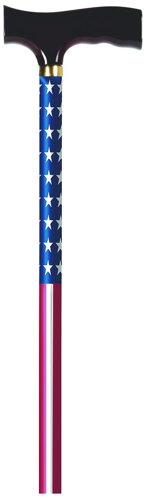 [Australia] - Carex USA Flag Derby Cane - American Flag Cane - Red, White, Blue Walking Cane, Height Adjustable U.s. Flag 1 Count (Pack of 1) 