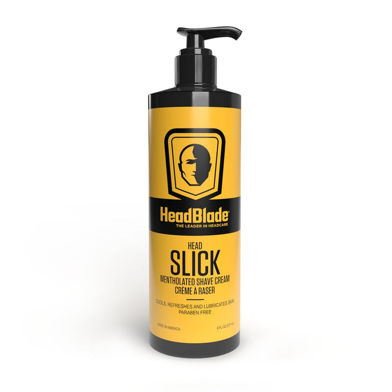 HeadBlade HeadSlick Shave Cream 8 oz for Smooth Headshaving for Bald Men, Helps with Irritation, Redness, & Razor Burn 8 Ounce (Pack of 1)