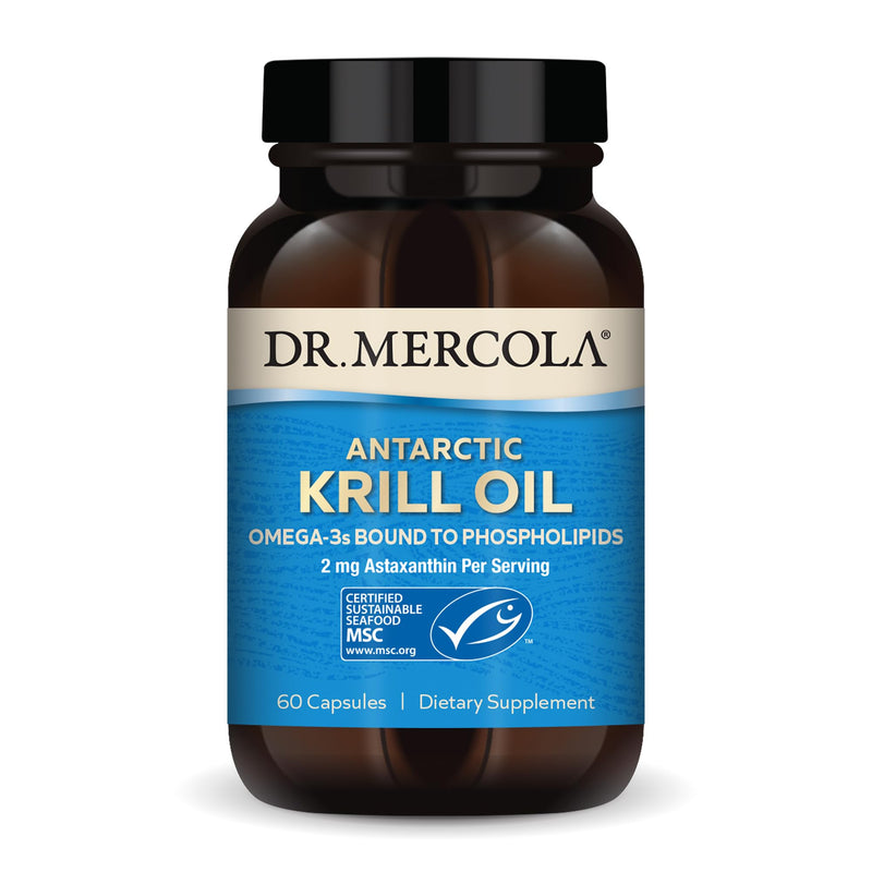 [Australia] - Dr. Mercola Antarctic Krill Oil, 30 Servings (60 Capsules), Dietary Supplement, Support Organ, Bone and Joint Health, Non GMO, MSC Certified 60 Count (Pack of 1) 