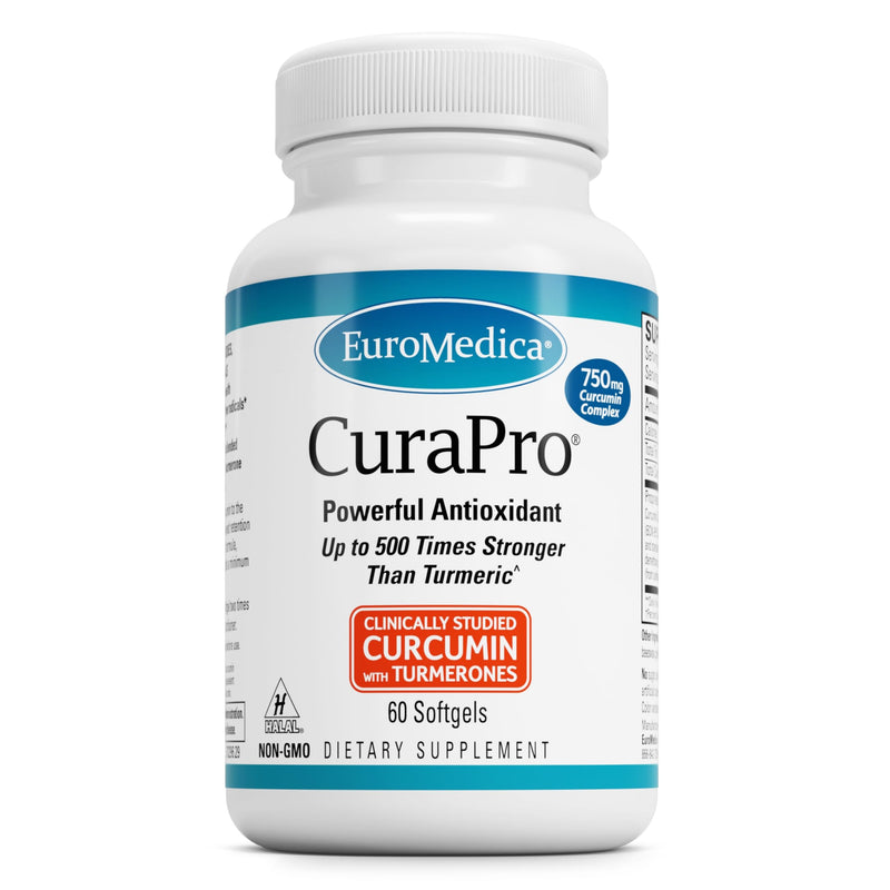 [Australia] - EuroMedica CuraPro - Antioxidant Supplement for Brain & Cardiovascular Health Support - Herbal Supplement with Curcumin - Dietary Immune Support Supplement - 60 Softgels 