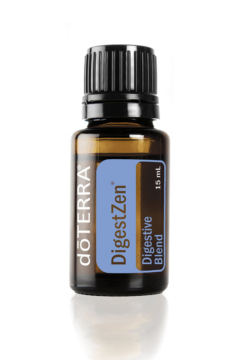 doTERRA DigestZen 15ml - Pure Essential Oil Digestive Blend with Peppermint, Ginger and Other Natural Oils to Help Reduce Gas, Indigestion and Upset Stomach 0.51 Fl Oz