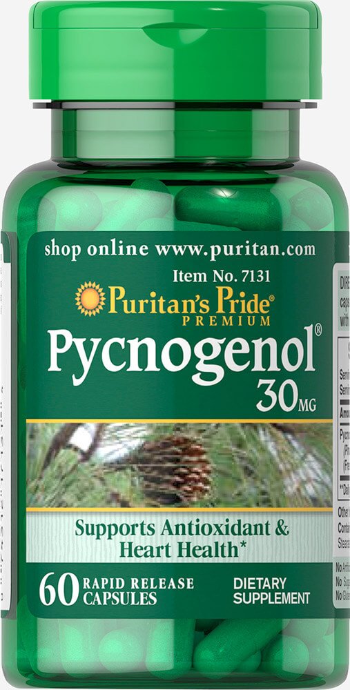 [Australia] - Puritan's Pride Pycnogenol 30 mg, 60 Count, White 