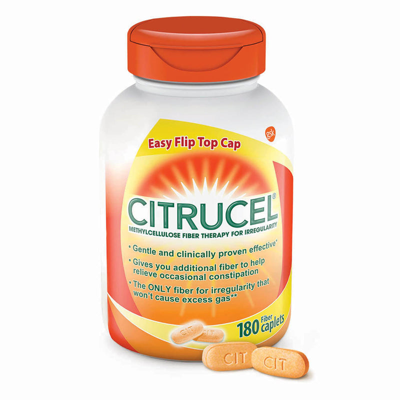 [Australia] - Citrucel Fiber Therapy Caplets for Irregularity, Easy to Swallow Methylcellulose , 180 Count 180 Count (Pack of 1) 