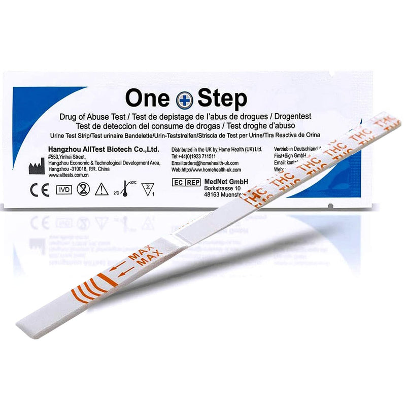 One Step Marijuana (THC) Drug Test Kit (5 Count) - 99% Accurate THC Home Test - Cannabis Urine Test Strips - Weed Detox Test - Fast Detection & Easy-to-Read THC Test Strips 5