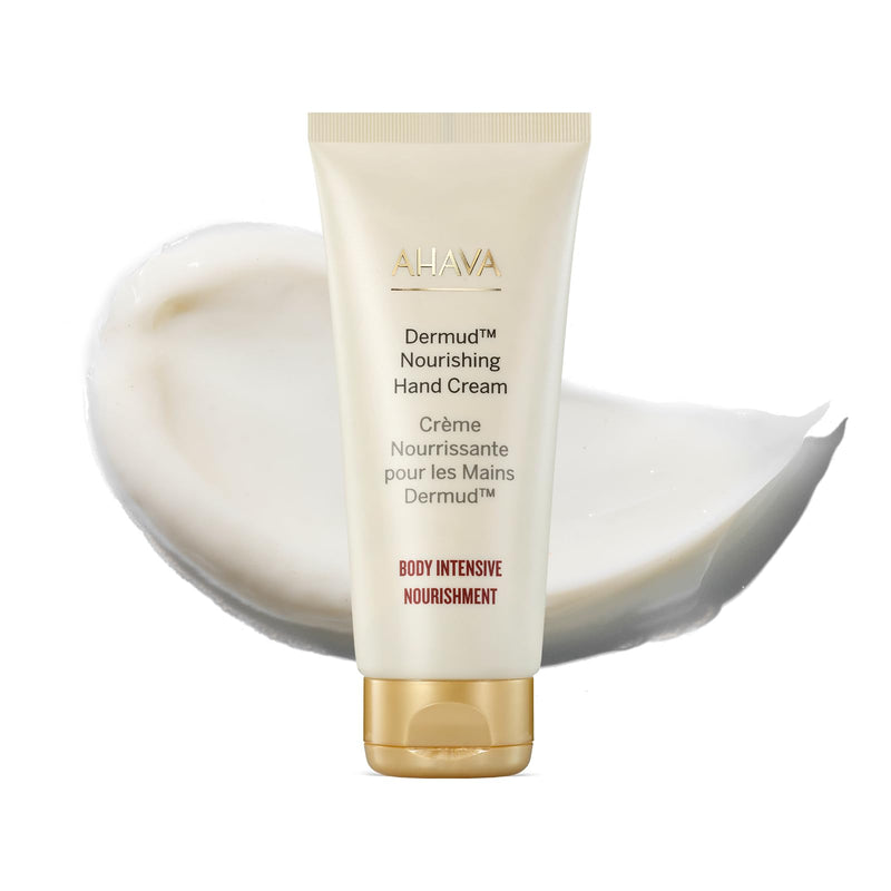 [Australia] - AHAVA Dermud Nourishing Hand Cream - Intensely Hydrates, Soothes, Relieves Dry & Sensitive Hands, Enriched by Dermud Mud Complex, Osmoter, Aloe Vera Leaf, Jojoba Seed Oil, Zinc & Allantoin, 3.4 Fl.Oz 