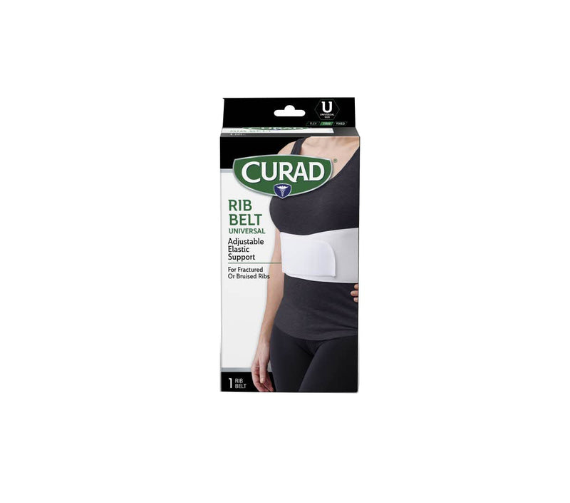 [Australia] - Curad Universal Rib Belt, Supports Bruised or Broken Ribs, Elastic Material for Comfort, Contoured, Unisex, Fits 28" - 50", 1 Belt 