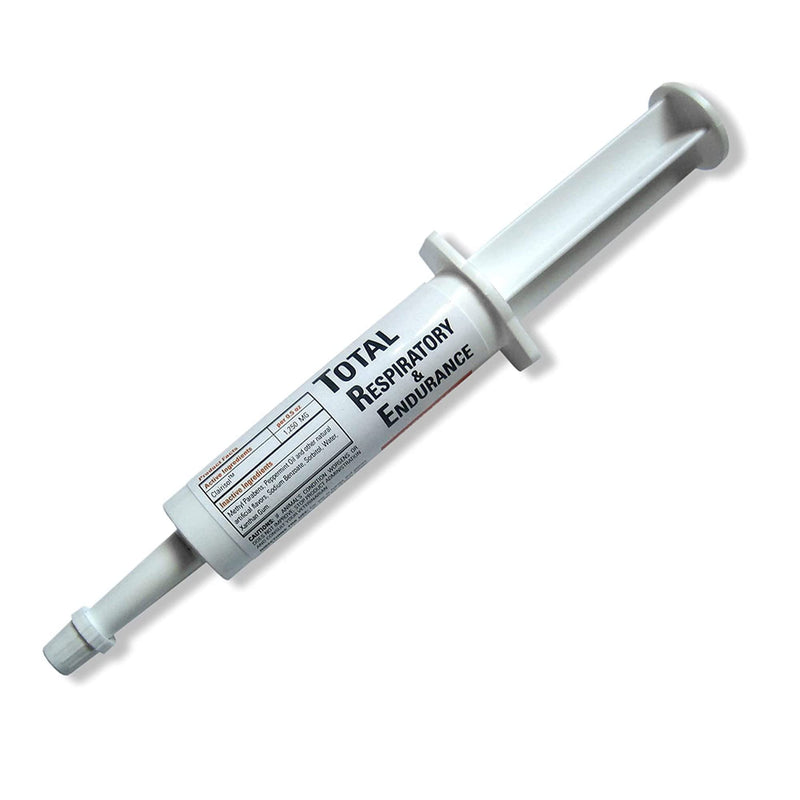 Total Respiratory & Endurance Syringe for Horses, Equine Vitamin & Supplements, Veterinary Supplies, with Clairisol, Methyl Parabens, Peppermint Oil & Sodium Benzoate 1/2 oz, 1-Pack 1 Pack, 1/2 oz Syringe - PawsPlanet Australia