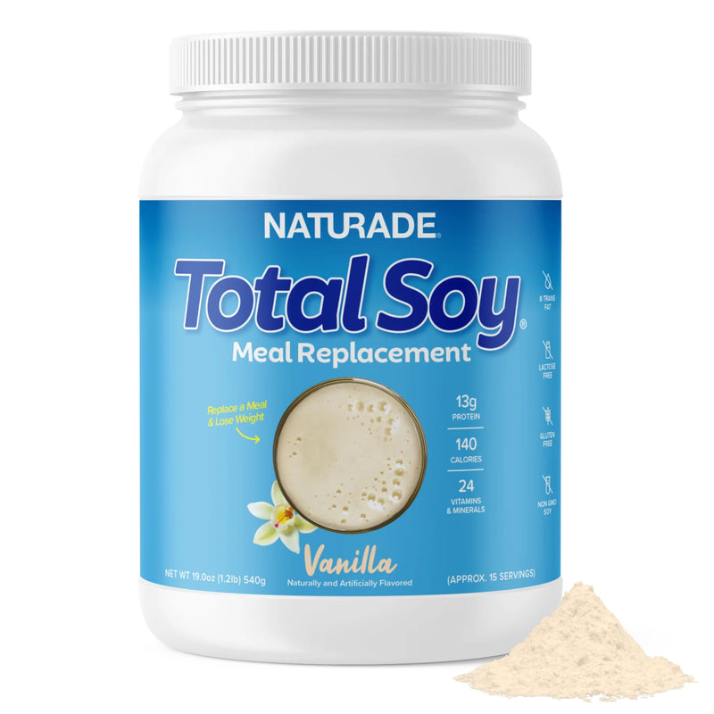 [Australia] - Naturade Total Soy Protein Powder - 13g Protein & 140Cal per Servings, Zero Trans Fat, Non-GMO Soy - Lactose & Gluten Free - Vanilla (15 Servings) 19 Ounce (Pack of 1) 