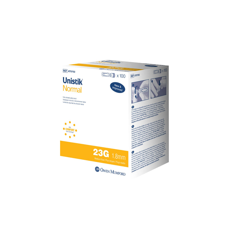 Owen Mumford Unistik 3 Safety Lancets (23G), 100 Count 100 Count (Pack of 1)