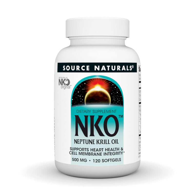 [Australia] - Source Naturals NKO Neptune Krill Oi, Supports Heart Health and Cell Membrane Integrity*, 500mg - 120 Softgels 120 Count (Pack of 1) 