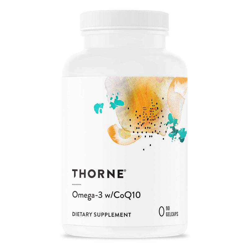 [Australia] - THORNE Omega-3 with CoQ10 - Omega-3 Fatty Acids Supplement with CoQ10 - EPA and DHA - 90 Gelcaps 
