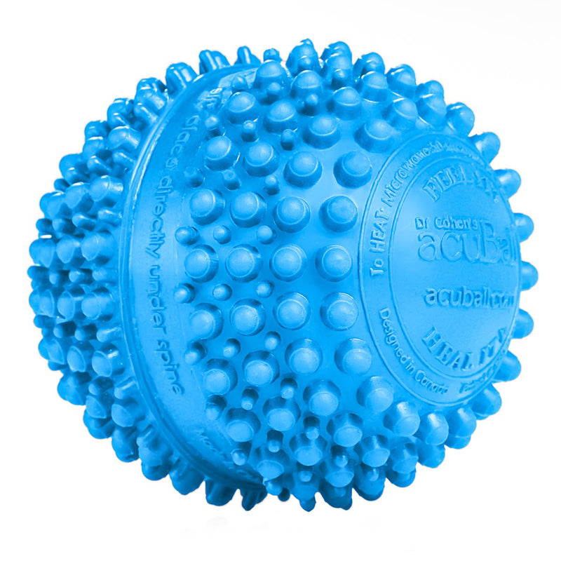 Dr. Cohen’s Heatable Deep Tissue Massage Ball - acuBall Trigger Point Massage Therapy for Myofascial Release and Exercise - Effective Back Massager Ball for Targeted Pain Relief Acuball Large - Blue