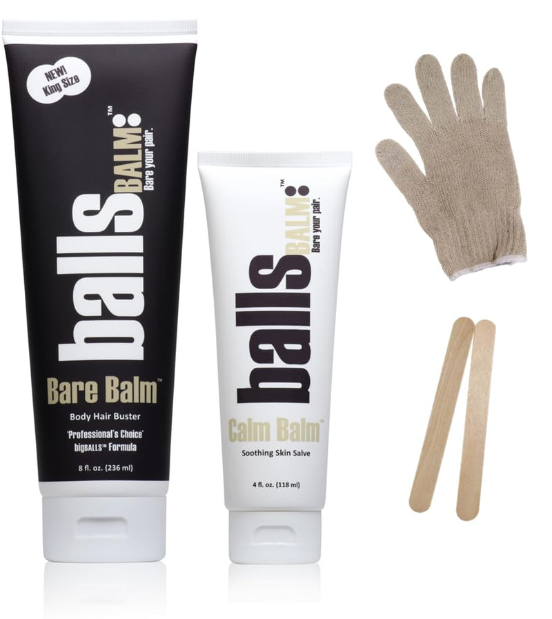 [Australia] - The Bare Pair King Kombo - Body Hair Management System (w/ Exfoliating Glove) 