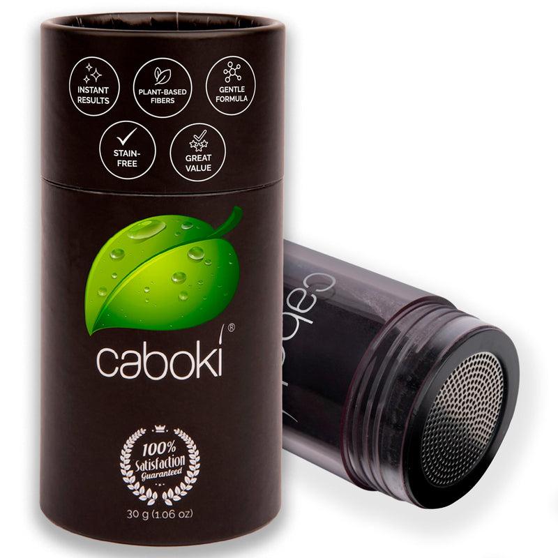 Caboki Hair Fibers for Thinning Hair – Plant-Based Powder - 30g Dark Brown | Instantly Thicker and Fuller-Looking Hair – Natural Plant-Based Fibers – Hair Powder for Men & Women - 90-Day Supply