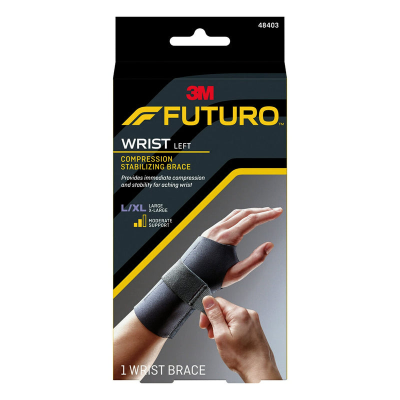 [Australia] - FUTURO Compression Stabilizing Wrist Brace, Left Hand, L/XL 