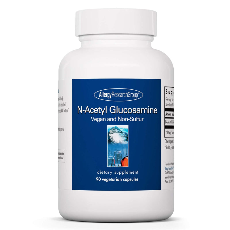 [Australia] - Allergy Research Group N-Acetyl D-Glucosamine 500mg - NAG Supplement, Joint Support, Glucosamine Sulfate, Joint Health Formula, Motility Activator, Vegan, Non-Sulfur, Vegetarian Capsules - 90 Count 