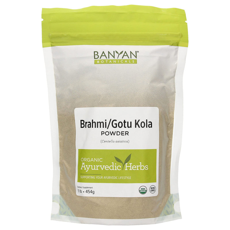[Australia] - Banyan Botanicals Brahmi/Gotu Kola Powder – Organic Centella Asiatica ­­– Supports Focus, Concentration, Alertness, and a Balanced Sense of Calm* – 1 lb. – Non-GMO Sustainably Sourced Vegan 1 Pound (Pack of 1) 