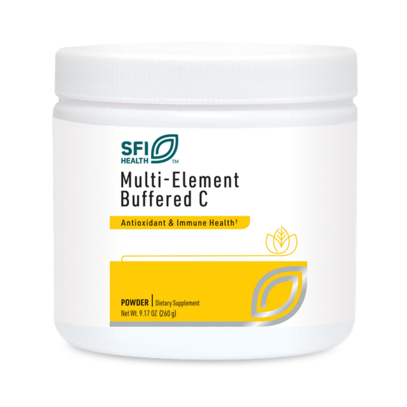 Klaire Labs SFI Health Multi-Element Buffered C Powder, 260g | Antioxidant Support, Quercetin Bioflavonoid & L-Glutathione, Buffered, Hypoallergenic, Gentle on Stomach