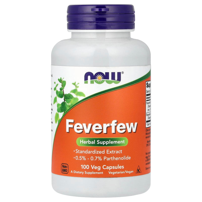 NOW Foods Feverfew Veg Capsules - 100 ct