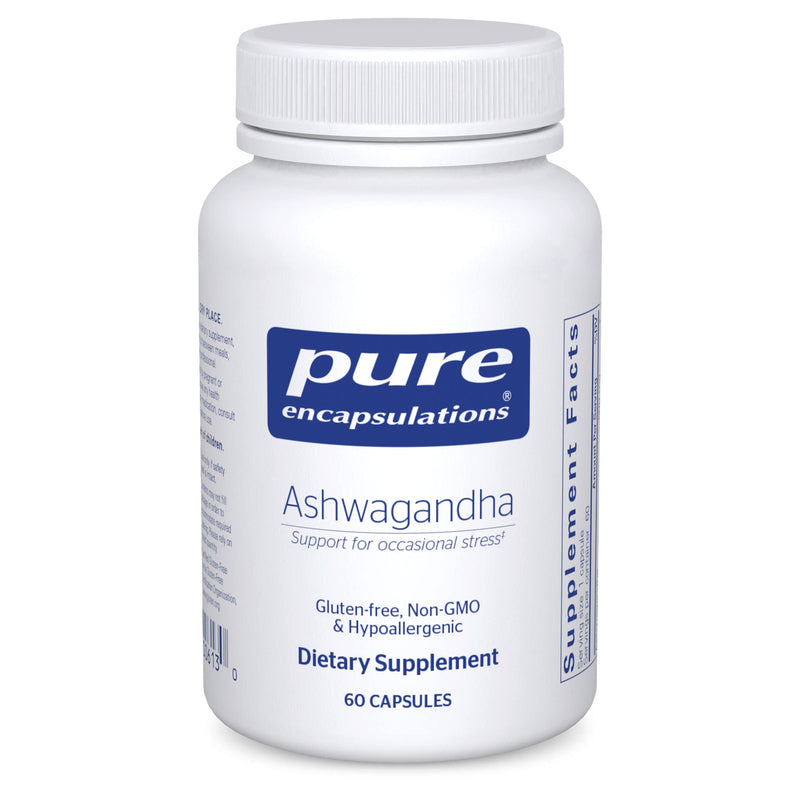 [Australia] - Pure Encapsulations Ashwagandha - 500 mg Ashwagandha Extract - Metabolism & Stress Support - Immune Support - GMO Free & Vegan - 60 Capsules 60 Count (Pack of 1) 