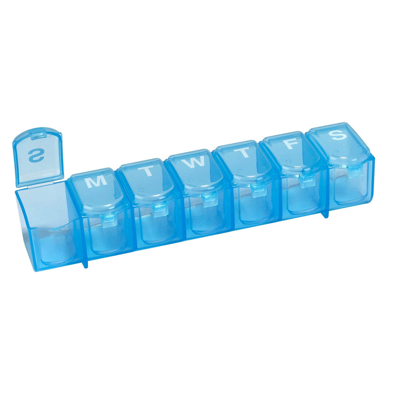 EZY DOSE Weekly (7-Day) Pill Case, Medicine Planner, Vitamin Organizer Box, Large Push N' Pop Open Compartments, Convenient and Easy to Use, Color May Vary, BPA Free | Vitamin & Prescription Medicine Case, Push N' Pop Open Compartments, Convenient & Ea...