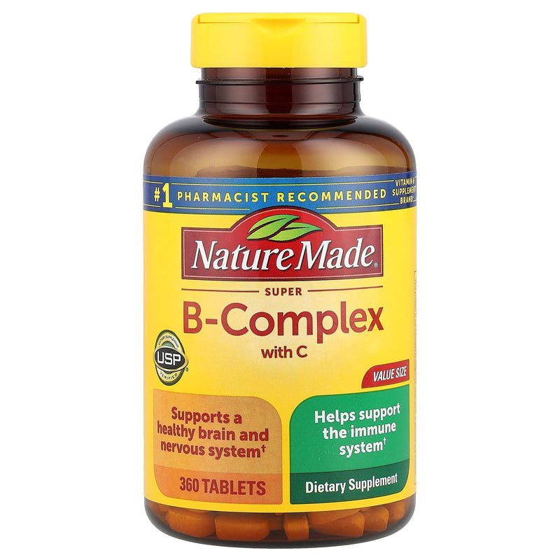 Nature Made Super Vitamin B-Complex + Vitamin C Tablets, 360 ct