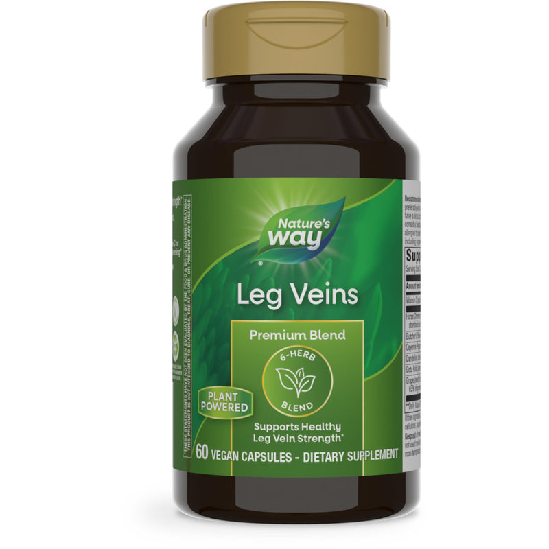[Australia] - Nature's Way Leg Veins Support Blend, Horse Chestnut, Grape Seed Extract, and Cayenne Pepper for Leg Vein Support, Vegetarian, 60 Capsules 