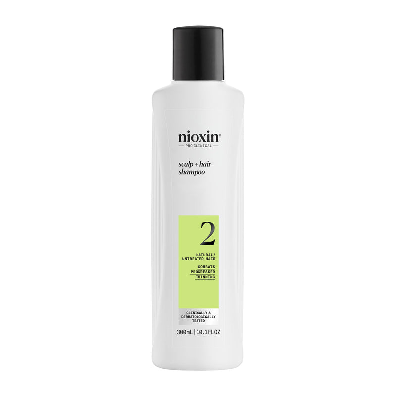 NIOXIN System 2 | Scalp Care | Shampoo | Hair Thickening | For Natural Hair | Scalp Health | For Natural Hair with Progressed Thinning | Cleanse & Boost Hair Density with Niacinamide & Biotin 10.1 Fl Oz (Pack of 1)