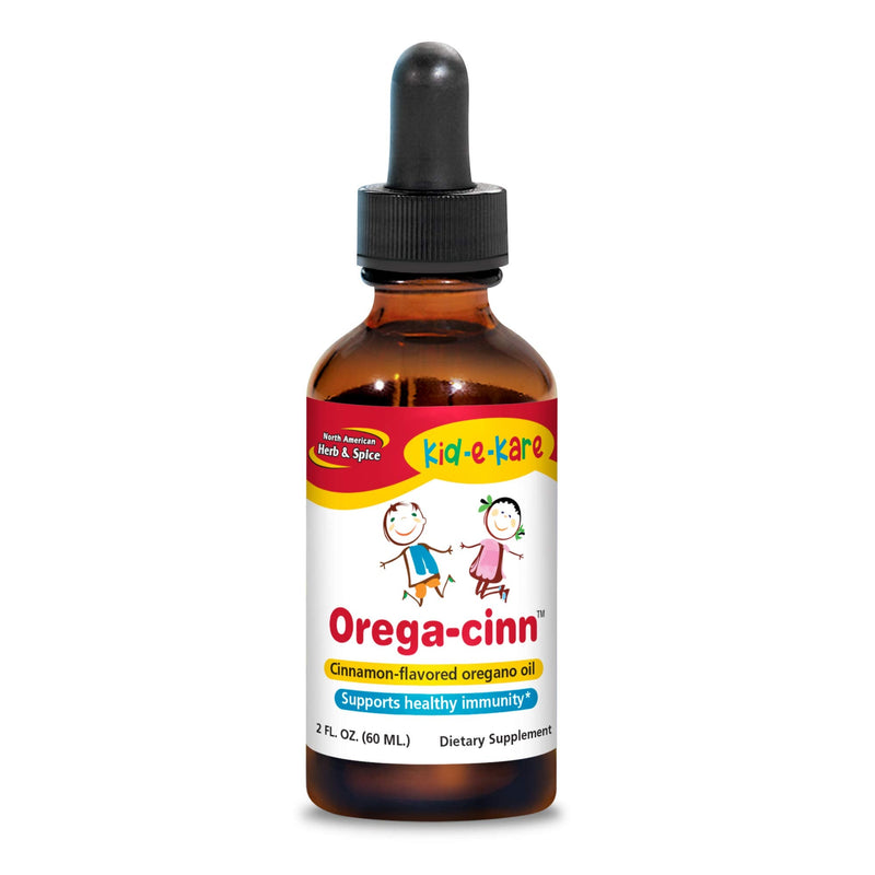 [Australia] - NORTH AMERICAN HERB & SPICE Kid.e.Kare Orega-Cinn, Cinnamon Flavor - 2 fl. oz. - Great-Tasting Immune Support - Soothes Mucus Membranes - Wild Oregano Oil - Non-GMO - 120 Total Servings 