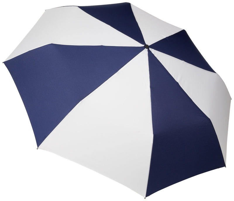 Totes Folding Golf Umbrella Water Repellant, Auto Open/Close, UV Sun Protection, 54-Inch, Navy/White