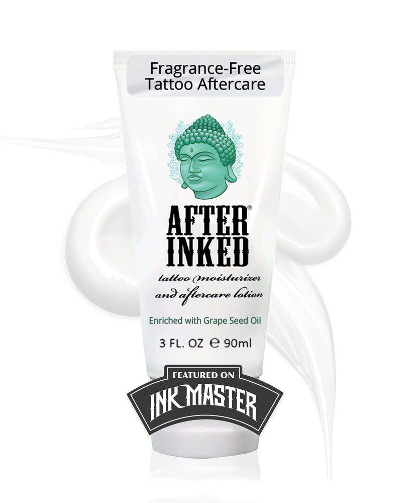 [Australia] - After Inked Tattoo Aftercare Lotion – Moisturizing Balm for Inked Skin, As Seen on INK MASTER – Hydrating Cream with Grape Seed Oil, Skin Nourishment & Daily Maintenance – 3 Fluid oz Tube (1-Pack) Tube: 3 Fl Oz (1 Unit) 