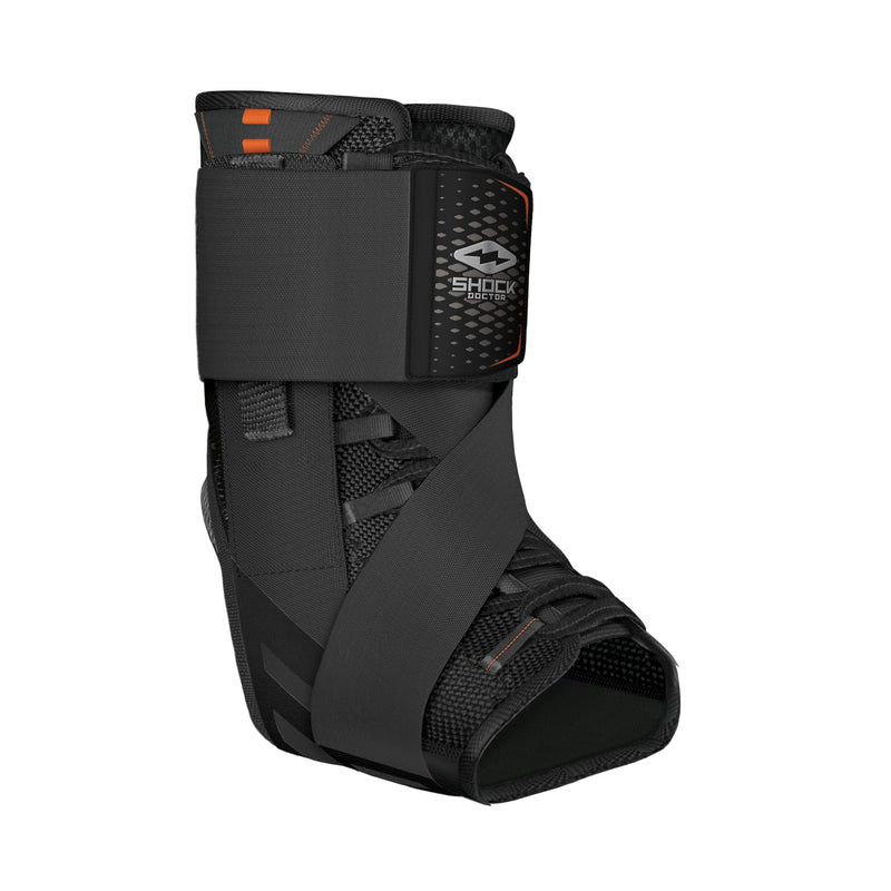 [Australia] - Shock Doctor Adult Ultra Wrap Lace Ankle Brace, Maximum Support, Adjustable Compression Black Medium 