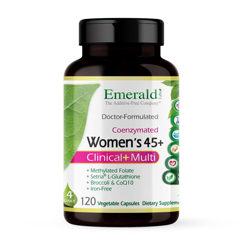 Emerald Labs Women's 45+ Clinical Multi - Multivitamin for Comprehensive Support, Bone & Heart Health* - Designed for Women 45+ - Gluten-Free & Vegetarian - 120 Vegetable Capsules (30-Day Supply) | Supports Heart, Bone & Brain Health, Multivitamin, Who...