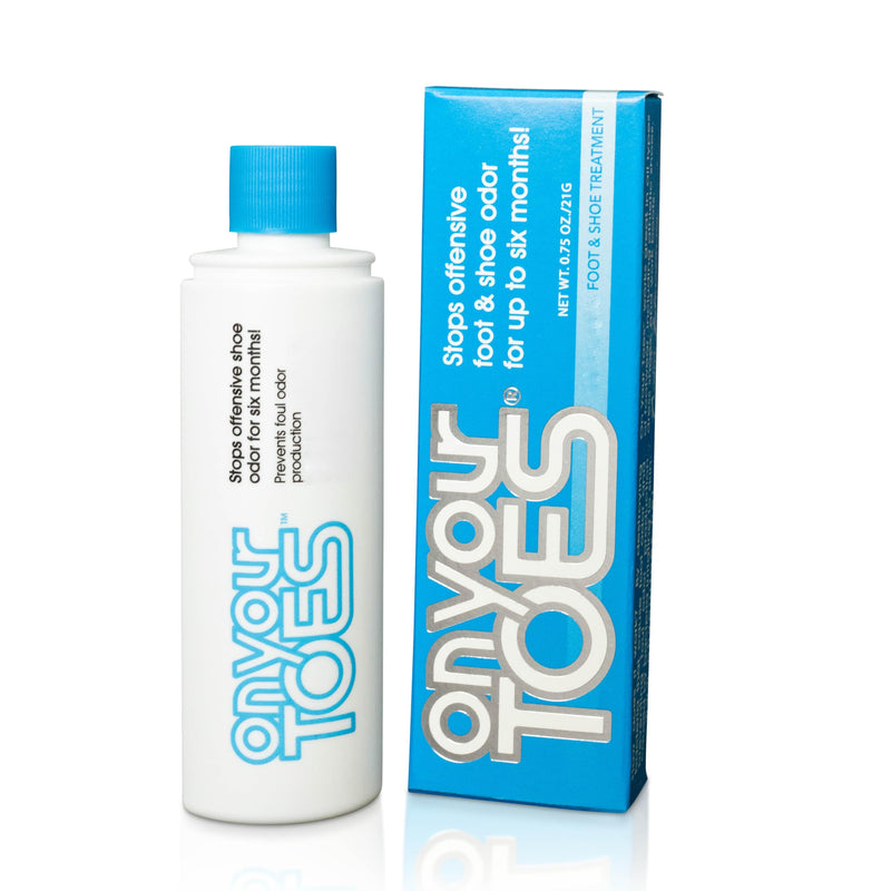 On Your Toes Foot Powder, Natural Aluminum-Free Shoe Odor Eliminator 1-Pack | Fast-acting, long-lasting, no perfume, podiatrist recommended, up to 3 pairs of shoes per bottle for kids, men & women, USA 0.75 Ounce (Pack of 1)