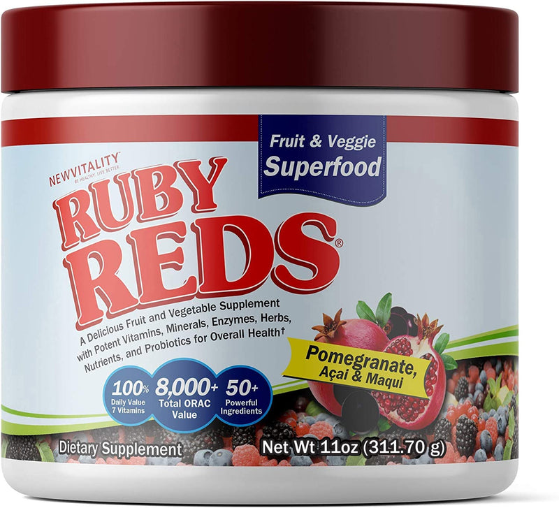 Ruby Reds Delicious Reds Powder Fruit & Vegetable Supplement – 30 servings | Support Healthy Metabolism, Probiotic Support, Fight Free Radicals, Healthy Energy Levels 10.9 Ounce (Pack of 1)