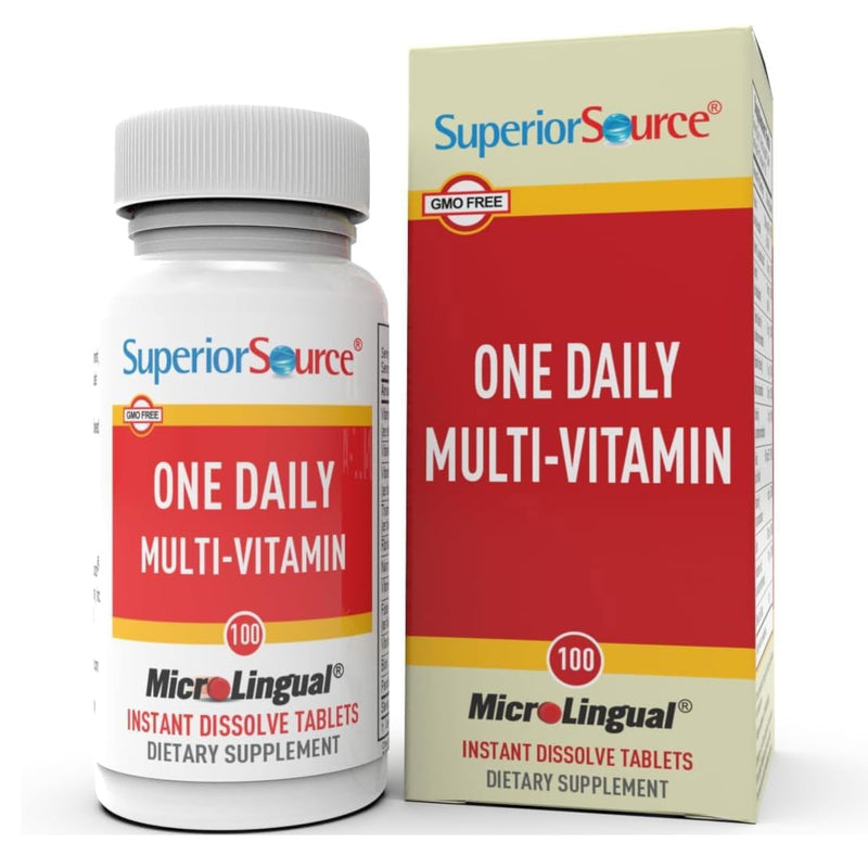 Superior Source One Daily Multi-Vitamin - Daily Supplement Supports Bone Strength, Immune System Function & More - Health Supplement with 11 Vitamins & Nutrients - 100 Instant Dissolve Tablets 100 Count (Pack of 1)
