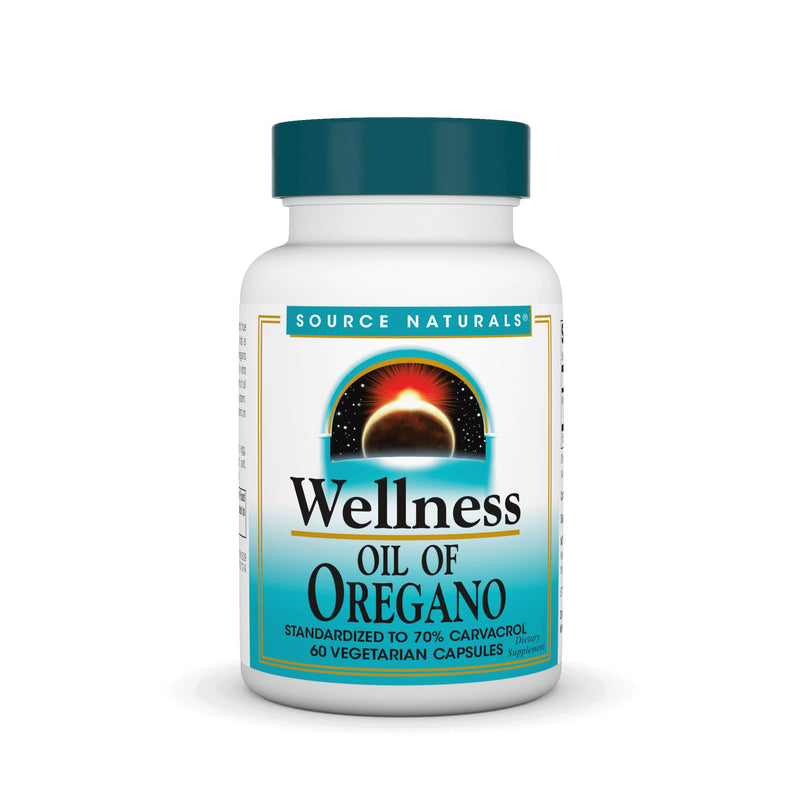 [Australia] - Source Naturals Wellness Oil of Oregano - Standardized to 70% Carvacrol - 60 Vegetarian Capsules 60 Count (Pack of 1) 