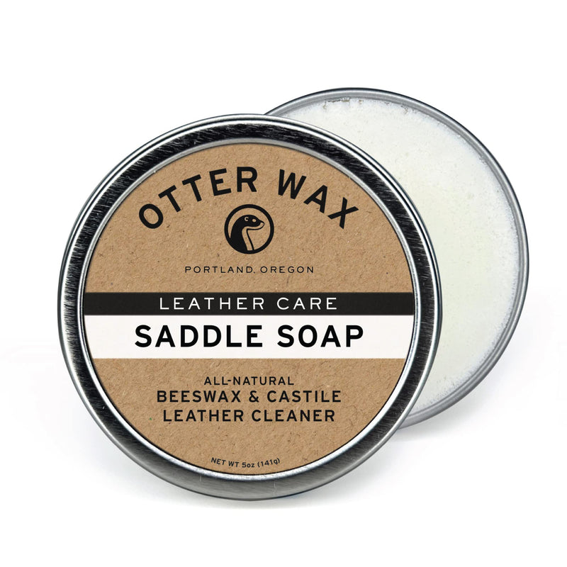 [Australia] - Otter Wax Saddle Soap | 5oz | All-Natural Universal Leather Cleaner | Made in USA 