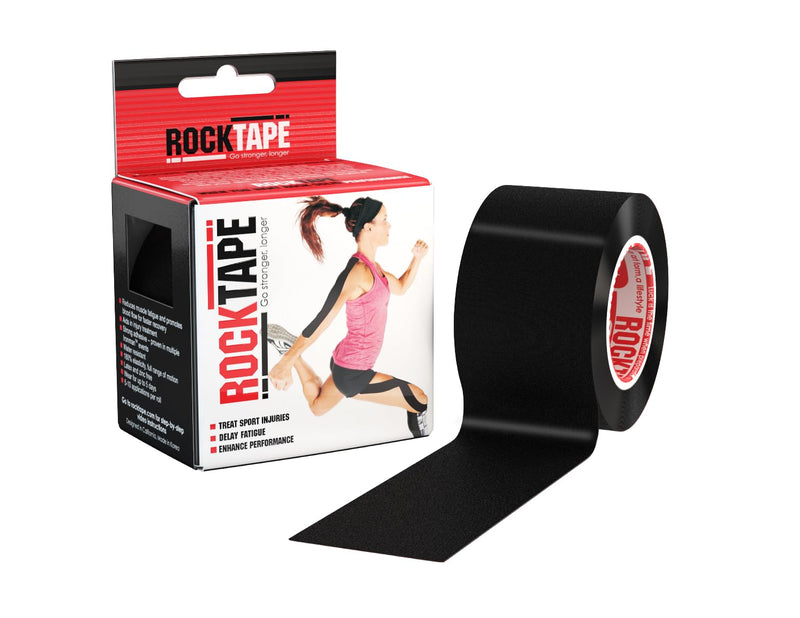 RockTape Original 2-Inch Water-Resistant Kinesiology Tape RockTape Black