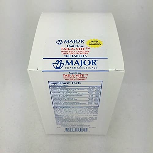 [Australia] - Major Pharmaceuticals Tab-A-Vite with Beta Carotene Multiple Vitamins 100 Tablets (3 Pack) 