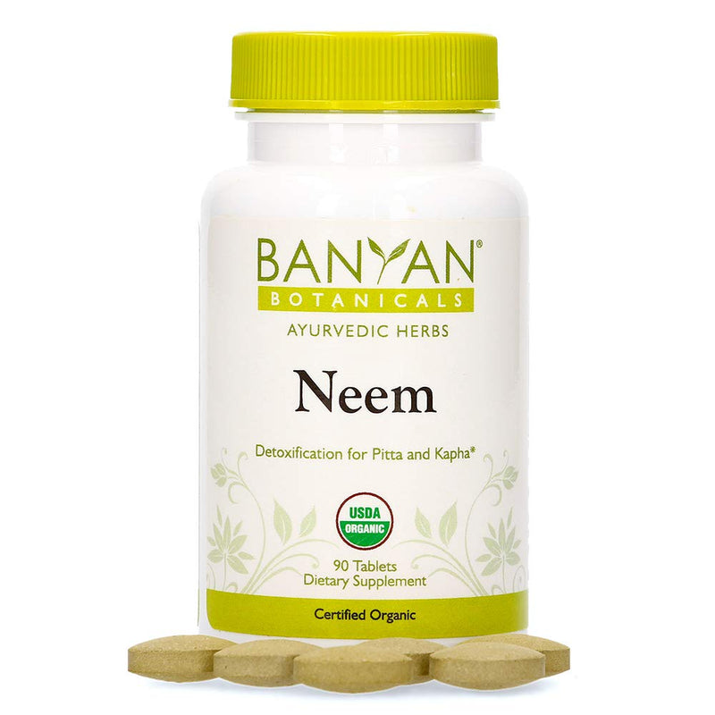 [Australia] - Banyan Botanicals Neem Tablets – Organic Neem Leaf (Azadirachta Indica) – Supports Natural Detoxification, Healthy Skin, and Immune Health* – 90 Tablets – Non-GMO Sustainably Sourced Vegan 