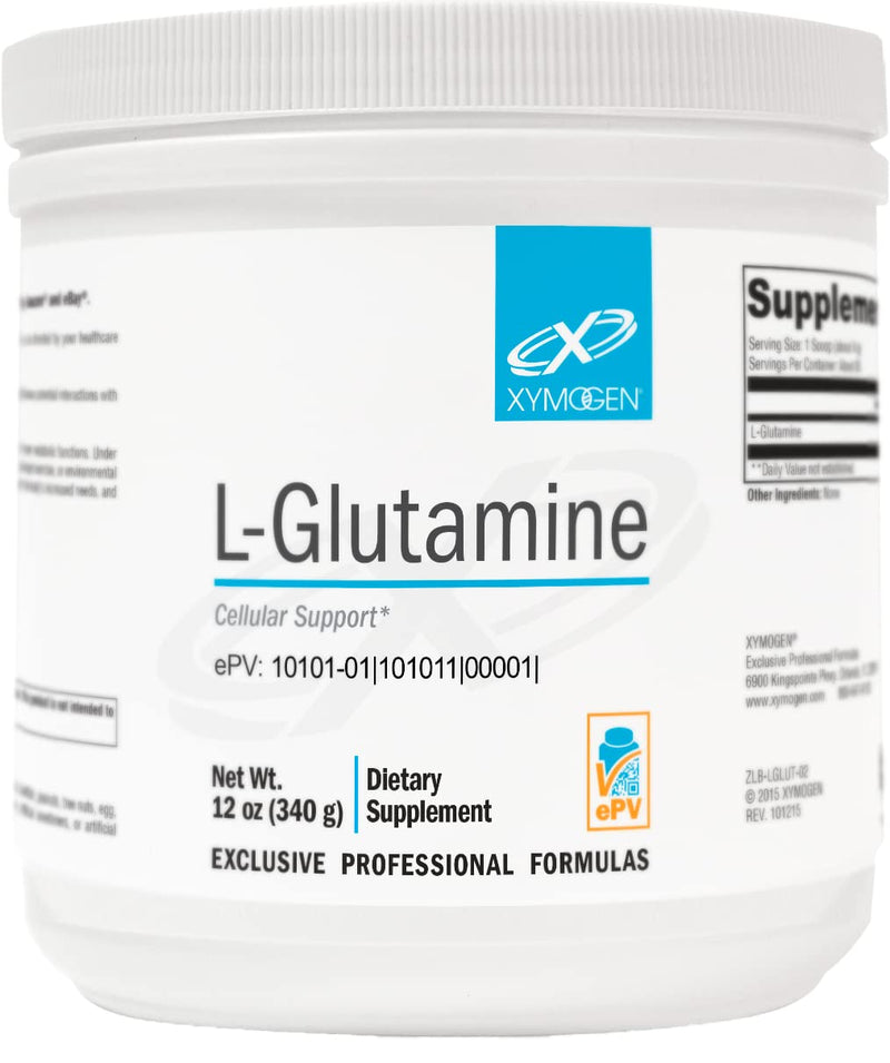 [Australia] - XYMOGEN L-Glutamine Powder Supplement - Promotes Cellular, Immune System + Gut Health - Supports Muscle Mass Retention, 4000mg L-Glutamine Per Serving (12 oz / 85 Servings) 